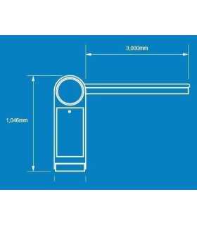 Mástil o brazo de aluminio para barrera vehicular XB6000 XB-6000-ARM