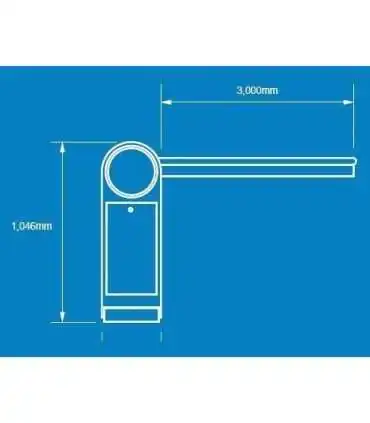 Mástil o brazo de aluminio para barrera vehicular XB6000 XB-6000-ARM