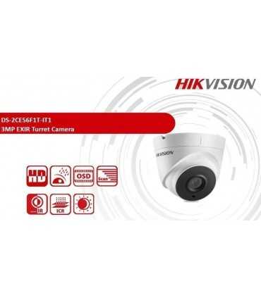 DS-2CE56F1T-IT1 DOMO HIKVISION 3MP EXIR TURRET CAMERA 3.6MM , Hikvision, Cámaras de 3Mpx a 5Mpx Guatemala