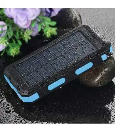 Cargador portátil solar de 20000 mAh, luz LED para 2 cargadores USB y incorporada con brújula