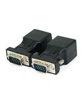ZUK-06-987 Extensor de Video VGA con cable UTP y conectores RJ45, Con cable CAT 6 hasta 30 metros, Cat 5e solamente 20mts , Coinser, Extensores de video Guatemala