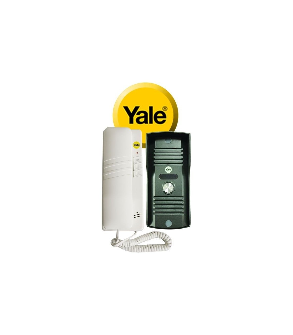 Yale Home Guatemala - Kit Vídeo Portero YDV-4702 💵 Precio: Q1,726.90  Características principales: 🖥 Pantalla LCD a color de 4” con auricular 🔊  Portero eléctrico con timbre, cámara e intercomunicador 🚪 Permite