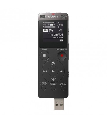 Grabadora de voz digital Sony estéreo ICDUX560BLK con USB integrado