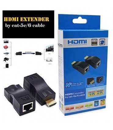 Extensor de Video HDMI por medio de UTP Cat 5e/6 1080P hasta 30m HRJ45