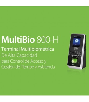 Terminal multimedia con Reconocimiento Facial MULTIBIO-800 Teclado 4000 Rostros 4,000 Huellas