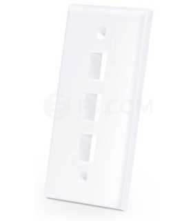 EPA099 FP-US-135 LINET PLACA DE 3 PUERTOS/BLANCO