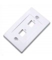 EPA006-PLACA DE PARED 2 PUERTOS BLANCO