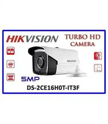 Cámara DS-2CE16H0T-IT3F Tipo bala de 5 Mega Pixel Hikvision Lente 2.8mm