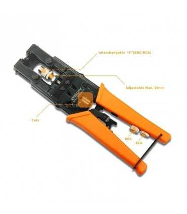 025706348096 Herramienta de Compresión para Conectores RG59, RG6 F, BNC, RCA
