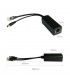 Cable divisor PoE pasivo TTPL100 de 48-55 Vcd @ 12 Vcd, 2 A.