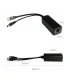 Cable divisor PoE pasivo TTPL100 de 48-55 Vcd @ 12 Vcd, 2 A.