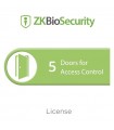Licencia para ZKBiosecurity ZKBS-AC5 permite gestionar hasta 5 puertas para control de acceso