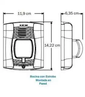 Luz Estroboscopica con Bocinas para Interiores con Salida Seleccionable