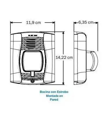 Luz Estroboscopica con Bocinas para Interiores con Salida Seleccionable