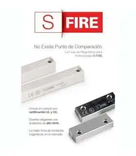 Contacto magnético para puertas y ventanas SF2060 con cable de 45 cm color blanco