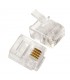 Conector Rj11 para cable de 4 hilos de teléfono RJ11