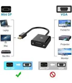 MINI-DP-A-VGA Mini Displayport (Mini Dp) A Vga Adaptador, Chapado En Oro 1080p Thunderbolt Puerto Convertidor Compatible
