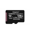 Kingston Canvas Select Plus - Tarjeta de memoria flash (adaptador microSDXC a SD Incluido) - 128 GB