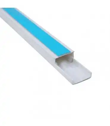 LG-638129 Canaleta Pvc Blanca C/Adhesivo 20x12mm X2 Mts Dlp-S