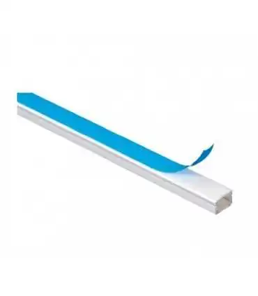 LG-638129 Canaleta Pvc Blanca C/Adhesivo 20x12mm X2 Mts Dlp-S