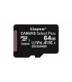 SDCS2/64GB KINGSTON CANVAS SELECT PLUS - TARJETA DE MEMORIA FLASH (ADAPTADOR MICROSDXC A SD INCLUIDO) - 64 GB