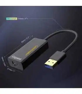 IMEXX IME-41102 ADAPTADOR USB ETHERNET, ADAPTADOR DE RED LAN CON CABLE USB 3.0 A 10/100/1000 GIGABIT