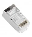 TC6S-100 CONECTOR DE PLUG MODULAR RJ45 CAT6 BLINDADO, CHAPADO DE ORO A 30 MICRAS PARA DURABILIDAD EXTREMA