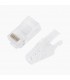 TC6-PASSR Conector Plugs Pass through RJ45 Cat6, con alivio de tensión incluido, durabilidad extrema