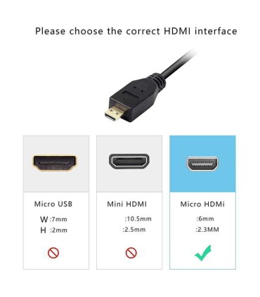 MICRO-HDMI-A-VGA Adaptador de video micro HDMI a VGA