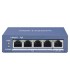DS-3E0505P-E/M Switch 4 Puertos Gigabit Poe+, No Administrable, 1 Puerto 10/100/1000 Mbps Uplink, 35 W , Hikvision, Switches Guatemala
