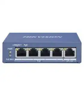 DS‑3E1309P‑EI-M Switch PoE Hikvision 8 Puertos 10/100 Mbps + 1 Uplink Gigabit, 60W PoE, Largo Alcance , Hikvision, Guatemala