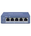DS-3E0505P-E/M Switch 4 Puertos Gigabit Poe+, No Administrable, 1 Puerto 10/100/1000 Mbps Uplink, 35 W