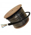 LP-C6070BKCM Cable Por Metro Utp Cat 6 Para Exteriores Con Doble Chaqueta PE+CMX