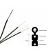GFO-023 Metros de Fibra óptica para Exteriores, G657A, 1 hilo , Chaqueta LSZH, 1 Cable de Acero + 2 Miembros de fuerza FRP , Coinser, Fibra Óptica Guatemala