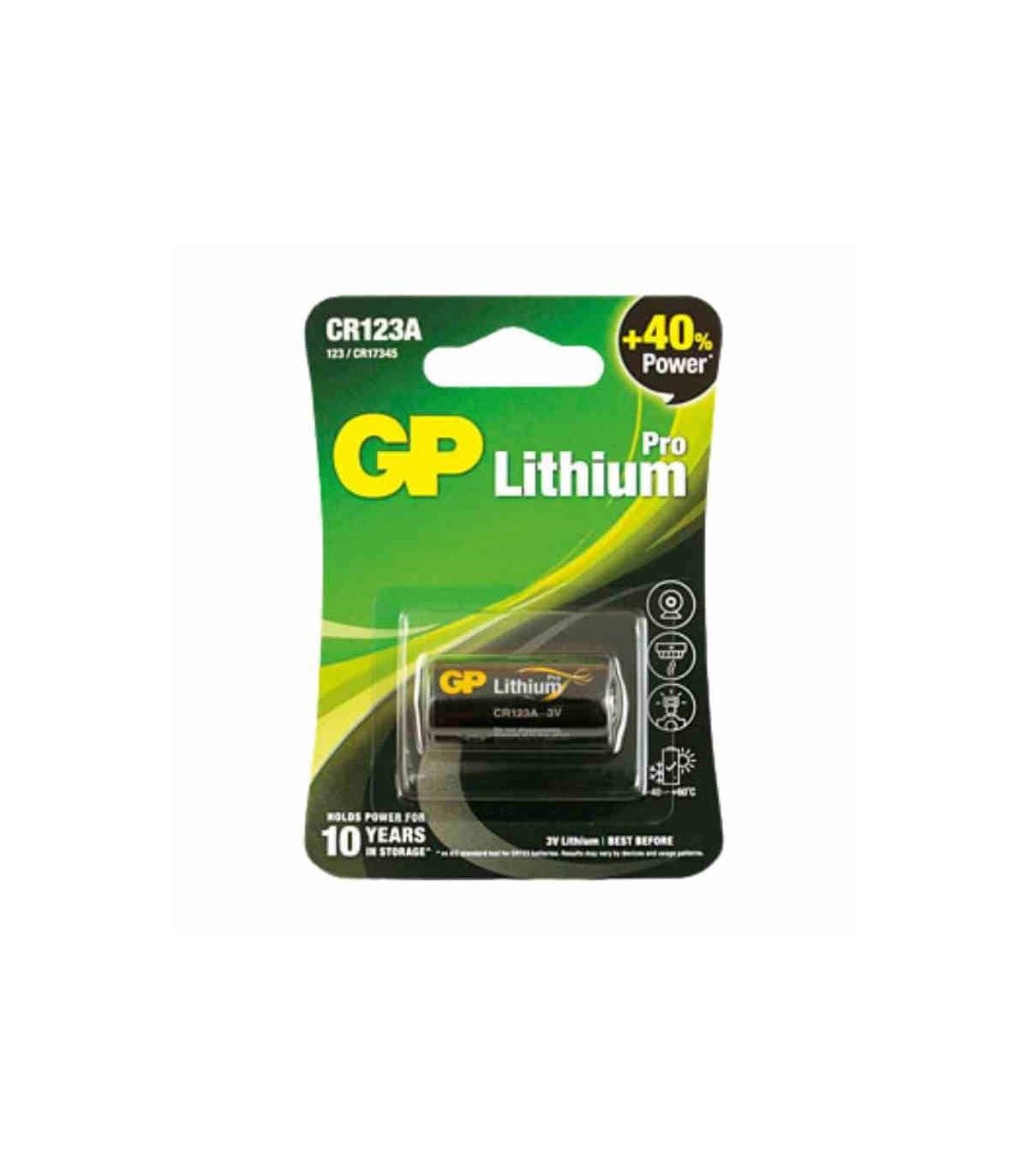 Batería de litio CR123A de 3V, 2 paquetes de Aruba