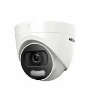 DS-2CE70KF0T-MFS Cámara Turret TurboHD 3K(5MP) Lente 2.8 mm Micrófono Integrado Imagen a color 24/7 Luz Blanca 20m Exterior IP67 de Hikvision