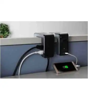 PE6U21 Protector contra sobretensiones 6 tomas de salida, con cargador USB de 2 puertos tipo A y 1 tipo C de 4.8 A y 120 V