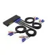 CKLAU-64HUA CONMUTADOR KVM HDMI DE 4 PUERTOS CON CONCENTRADOR USB, AUDIO Y 4 CABLES KVM TECLADO INALÁMBRICO Y RATON