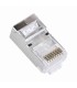 TC6S-PASS CONECTOR RJ45 CON PLUGS PASS THROUGH CAT6 BLINDADO CHAPADO DE ORO A 30 MICRAS PARA DURABILIDAD EXTREMA , Epcom, Conectores UTP Guatemala