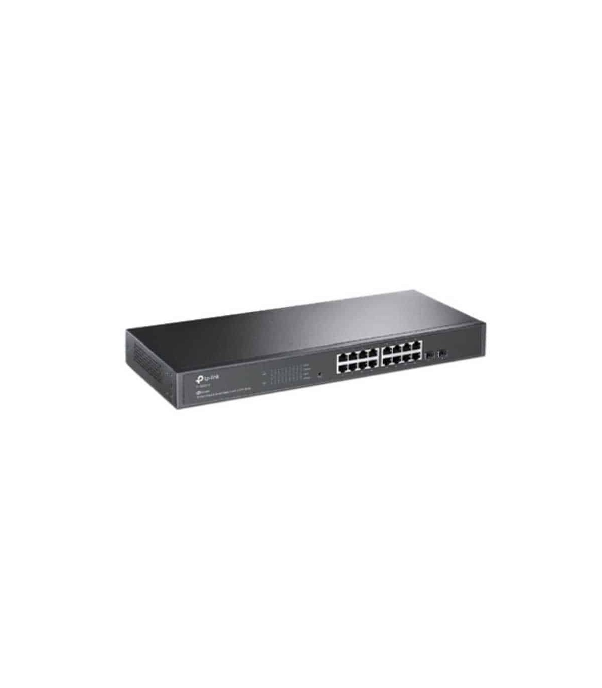 Switch Ethernet RJ45 Gigabit 10/100/1000 + 2 x SFP (mini-GBIC), PoE,  administrable, TL-SG2210P, par