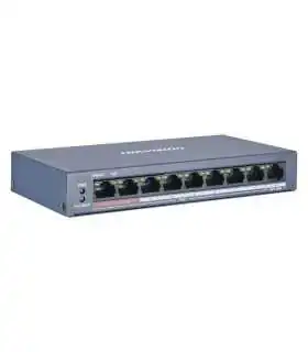 DS‑3E1309P‑EI-M Switch PoE Hikvision 8 Puertos 10/100 Mbps + 1 Uplink Gigabit, 60W PoE, Largo Alcance , Hikvision, Guatemala