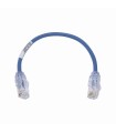 UTP28X1BU  Cable de Parcheo UTP Cat6A, CM/LSZH, Diametro Reducido (28AWG), Color Azul, 1ft