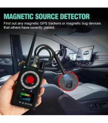 K18 Detector Antiespía Rastreador y Detector GPS, Detector y Escáner de Señal RF, Buscador de Cámara y Micrófono