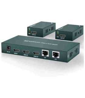 HT-0315 HDMI Extender Splitter 1x2, HD1080P a 60Hz y 3D Visual, Extensión de (50m)