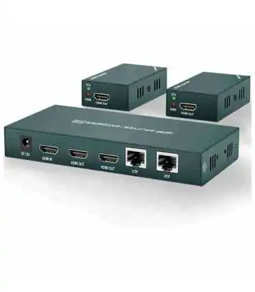 HT-0315 HDMI Extender Splitter 1x2, HD1080P a 60Hz y 3D Visual, Extensión de (50m)