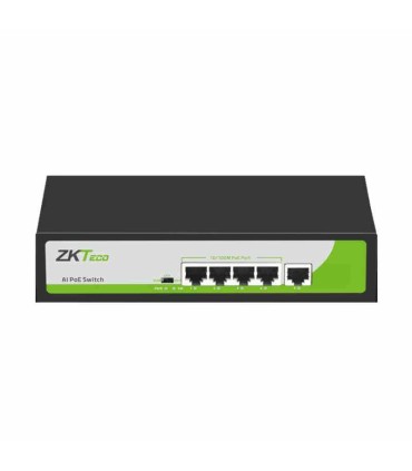 PE041-55-C Switch de 4 puertos PoE (10/100 Mbps), 1 puerto de enlace Uplink (10/100 Mbps), PoE