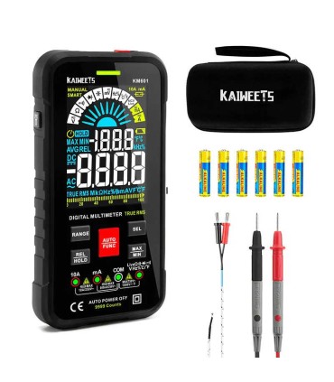 KM601 KAIWEETS Multímetro digital voltímetro inteligente medidor eléctrico