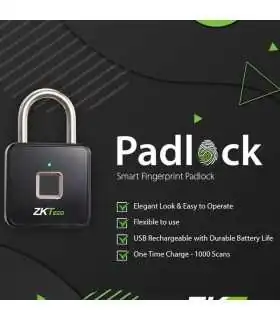 Padlock Candado Biométrico Con Huella Locker, recargable Zkteco