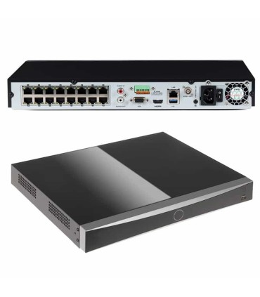 DS-7616NXI-K2/16P NVR Recorder, 16CH 4K, 16PoE, 1U, 160Mbps, AcuSense