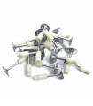 Caja de 100 Clavos de Concreto con fulminante para pistola pulverizadora de 0.25mm. con arandela